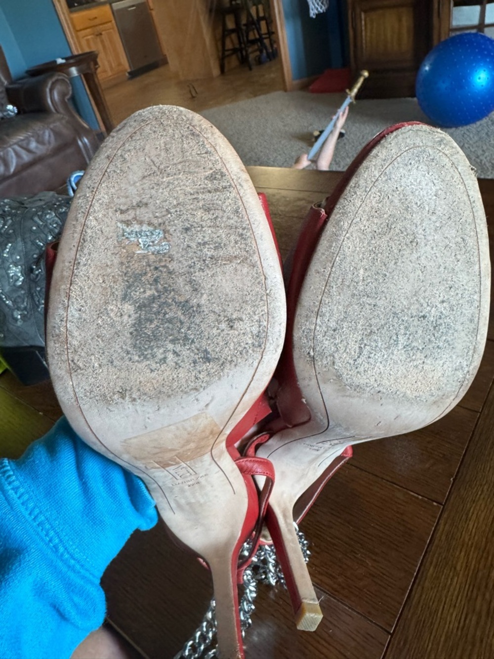 Delta Red Open-Toe Slip-On Mules - Picture 10 of 13